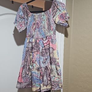 Paisley Print Mini Dress
